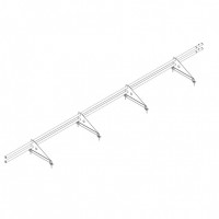 Снегозадержатель ROOFsystems ECONOM d25(круг), 3м, м/ч 4 опоры (треугольн.) RAL 8017