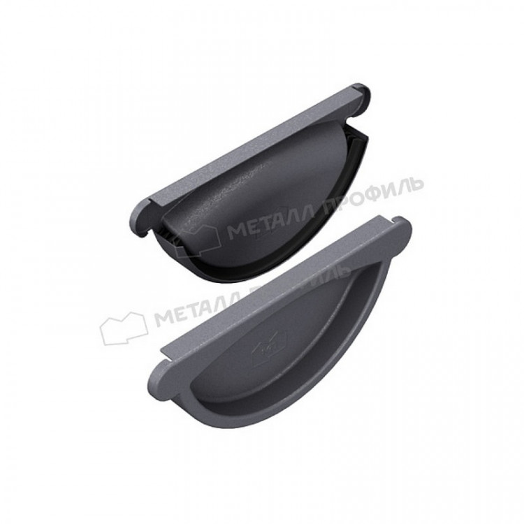 Заглушка желоба МЕТАЛЛ ПРОФИЛЬ Foramina Freeze 125/100 Grey