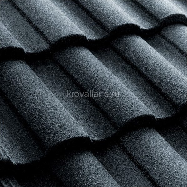 Композитная черепица Metrotile (Метротайл) MetroRoman (Сланцево-Серый) /лист/