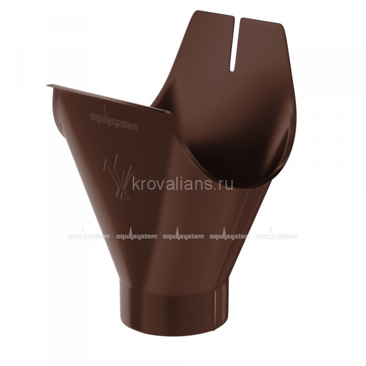 Воронка желоба Aquasystem (Аквасистем) PU 150/100 (RAL 8017) /1 шт/