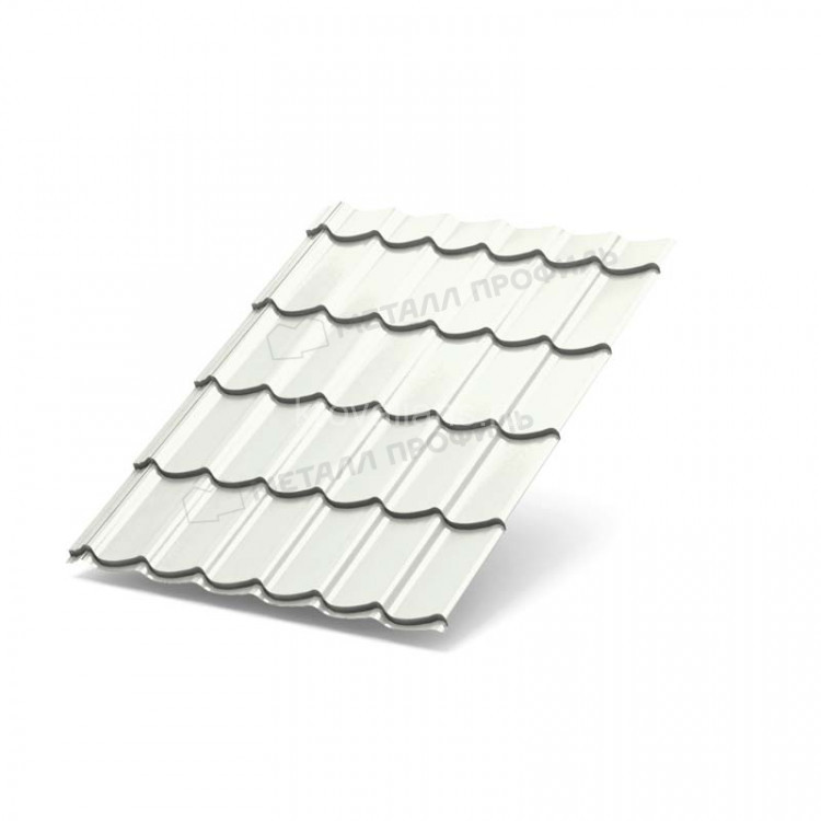 Металлочерепица МеталлПрофиль Ламонтерра-X (Полиэстер-01-9010-0.45) /1 кв.м./