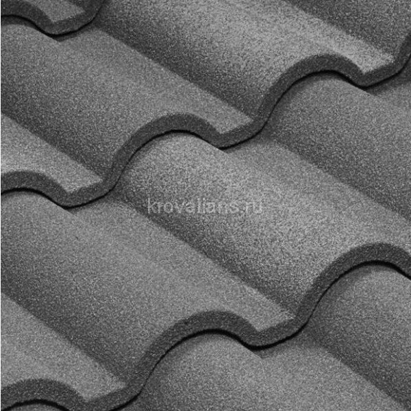 Композитная черепица Metrotile (Метротайл) Romana (Серый) /лист/