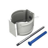 Держатель трубы (на кирпич) МЕТАЛЛ ПРОФИЛЬ Foramina PUR 125/100 RAL 9010, белый