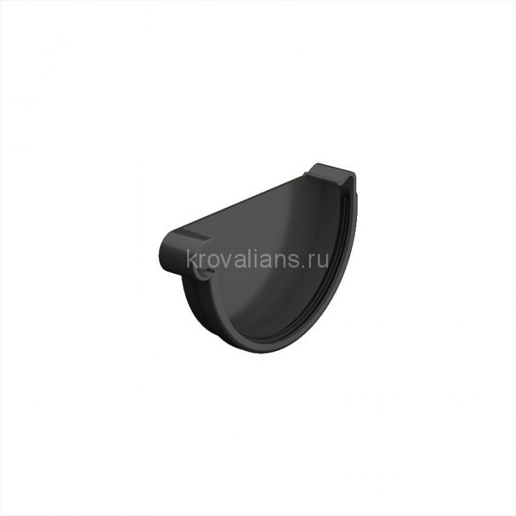 Galeco PVC 152 130/100 Заглушка левая Черный RAL 9005 (50шт/уп)