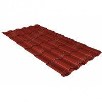 Металлочерепица Grand Line (Гранд Лайн) кредо 0,5 GreenСoat Pural RAL 3009 /1 кв.м./