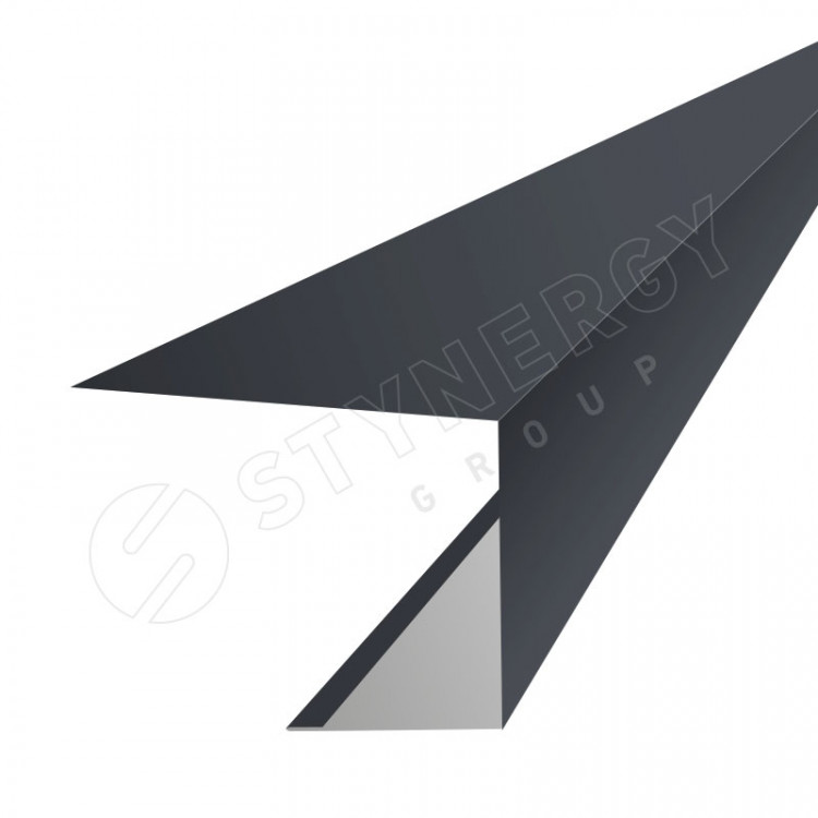 Планка завершающая фасадная 3000 Фальц Stynergy (ПЭ-7024-0.45) Планка завершающая фасадная 3000 Фальц Stynergy (ПЭ-7024-0.45)