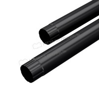 Труба соединительная МЕТАЛЛ ПРОФИЛЬ PURMAN BLACK EDITION 125/100 1м RAL 9005, черный