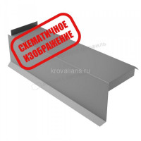 Планка сегментная торцевая левая 350 мм (AGNETA-20-Copper\Copper-0.5)