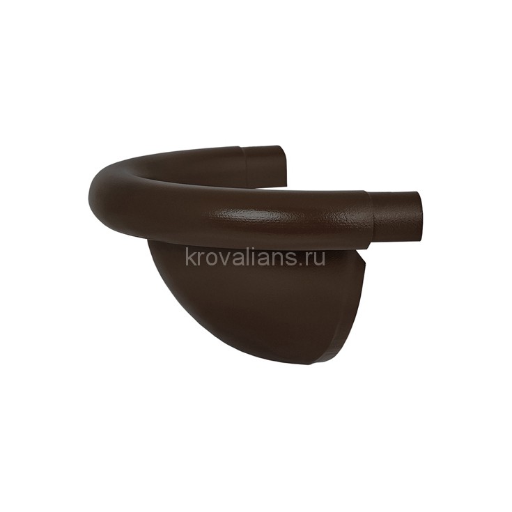 AS PU MATT 125/90 Заглушка желоба полукруглая, 17 шт/уп., RR-32 Matt