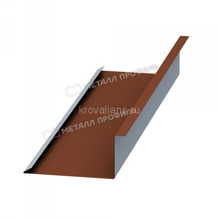 МеталлПрофиль Планка примыкания нижняя 250х122х2000 (PURETAN-20-RR750-0.5) /1 шт/