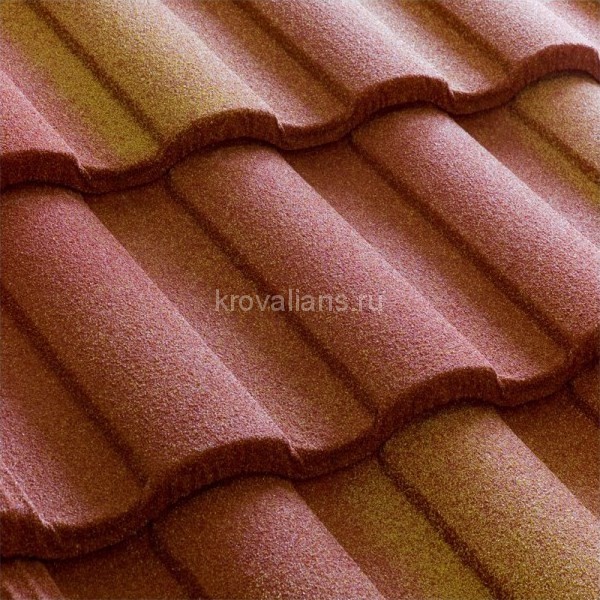 Композитная черепица Metrotile (Метротайл) MetroRoman (Терракотово-Желтый) /лист/