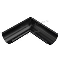 Угол желоба внутренний МЕТАЛЛ ПРОФИЛЬ PURMAN BLACK EDITION 125/100 RAL 9005, черный