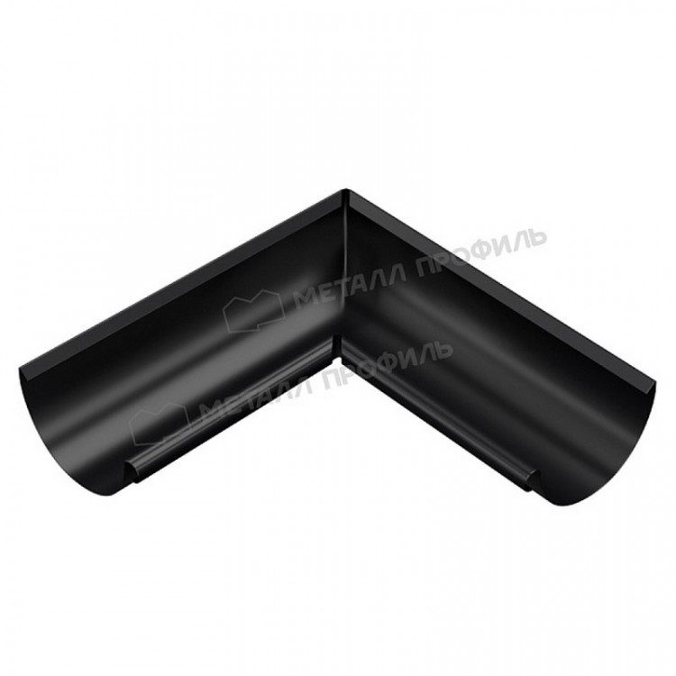Угол желоба внутренний МЕТАЛЛ ПРОФИЛЬ PURMAN BLACK EDITION 125/100 RAL 9005, черный Угол желоба внутренний МЕТАЛЛ ПРОФИЛЬ PURMAN BLACK EDITION 125/100 RAL 9005, черный