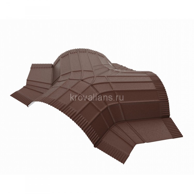 Y-тройник конька полукруглого  R90мм Pural BT 0,5 RAL 8017