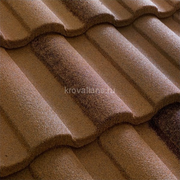 Композитная черепица Metrotile (Метротайл) MetroRoman (Цедар-браун) /лист/