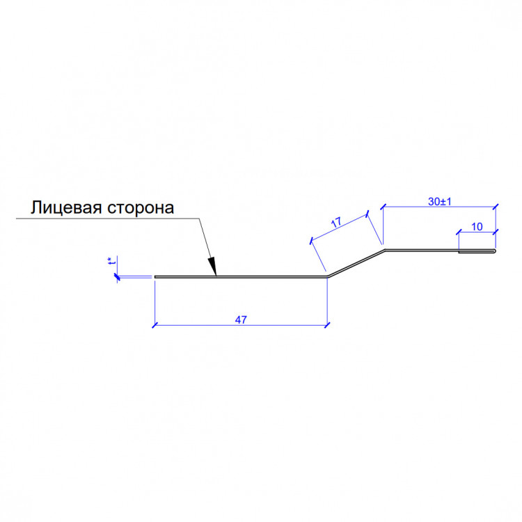 Планка крепежная FASTCLICK 7х30х2000 (VikingMP E-20-3005-0.5)