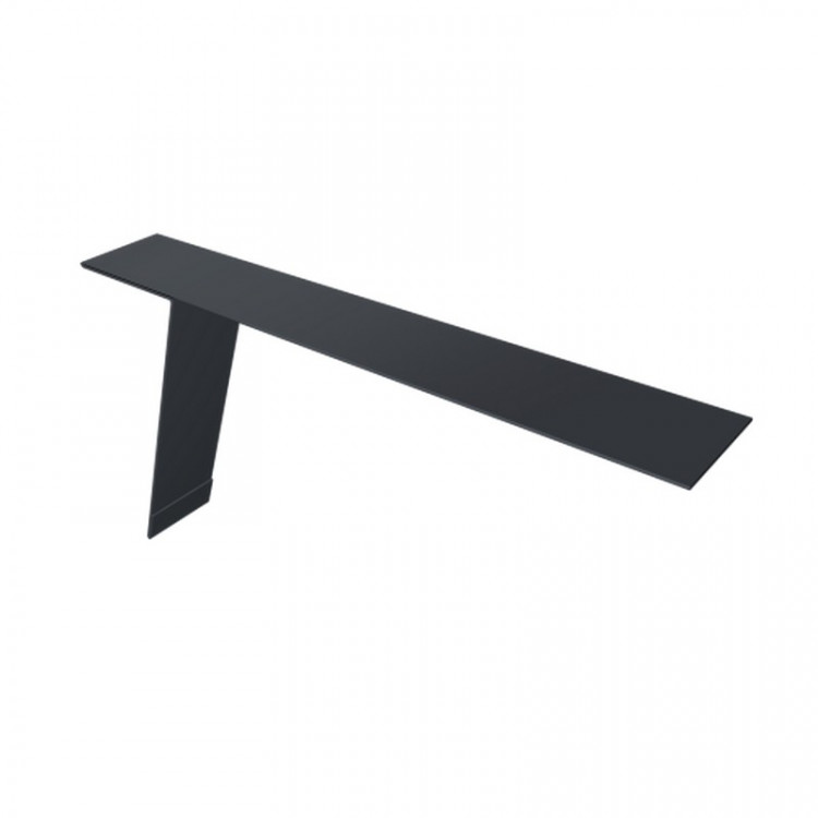 Планка карнизная фальц Grand Line 130х80 0,5 Velur X RAL 7024 мокрый асфальт (3м) Планка карнизная фальц Grand Line 130х80 0,5 Velur X RAL 7024 мокрый асфальт (3м)