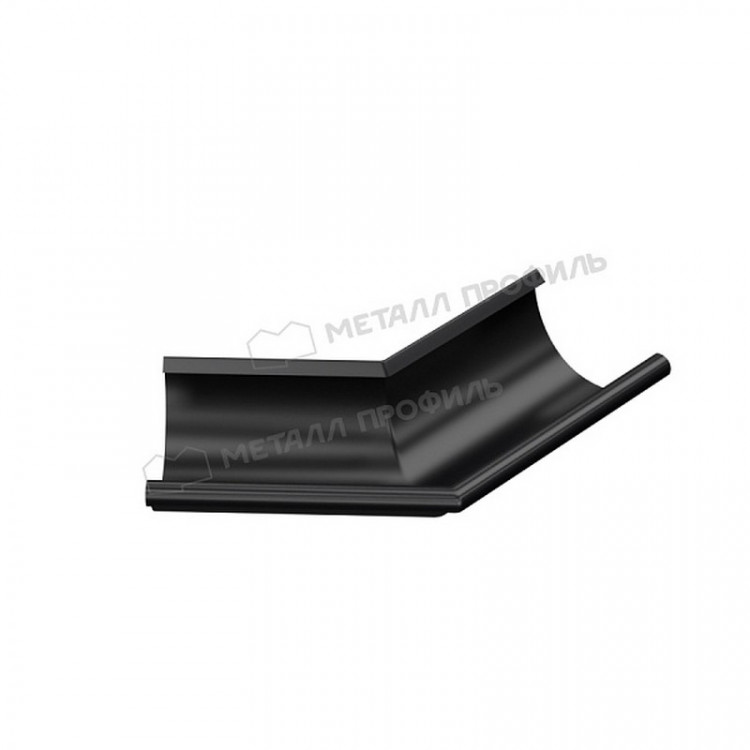 Угол желоба наружный 135 градусов МЕТАЛЛ ПРОФИЛЬ PURMAN BLACK EDITION 125/100 RAL 9005, черный