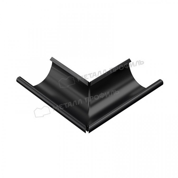 Угол желоба наружный МЕТАЛЛ ПРОФИЛЬ PURMAN BLACK EDITION 125/100 RAL 9005, черный Угол желоба наружный МЕТАЛЛ ПРОФИЛЬ PURMAN BLACK EDITION 125/100 RAL 9005, черный