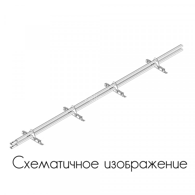 Снегозадержатель ROOFsystems PROMO ZN 40*20(овал), 3м NEXT 3 опоры Т-обр RAL 8017