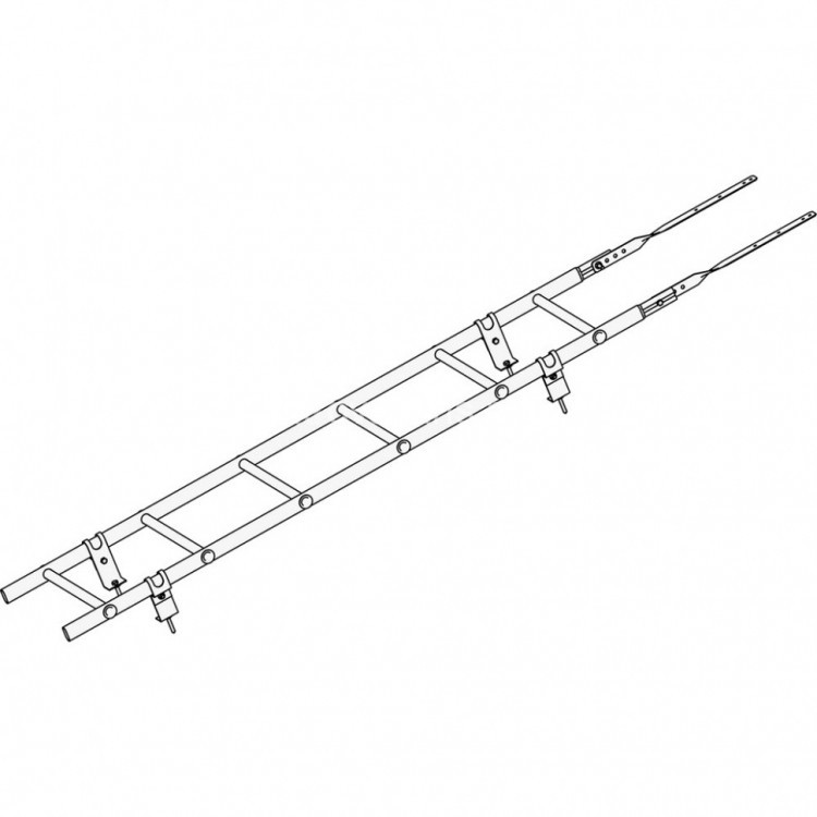 Лестница кровельная ROOFsystems PRESTIGE ZN600 1,8м Универ RAL 8004