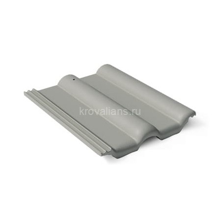 BRAAS Рядовая цементно-песчаная черепица Франкфуртская (Серый) /1 шт/ (420х330 мм)