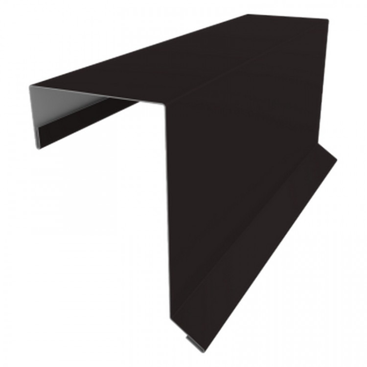 Планка торцевая кровельная фальц 65х97 0,5 Satin Matt TX RAL 9005 черный (2м)