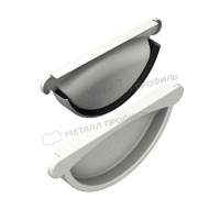 Заглушка желоба МЕТАЛЛ ПРОФИЛЬ Foramina PUR 125/100 RAL 9010, белый