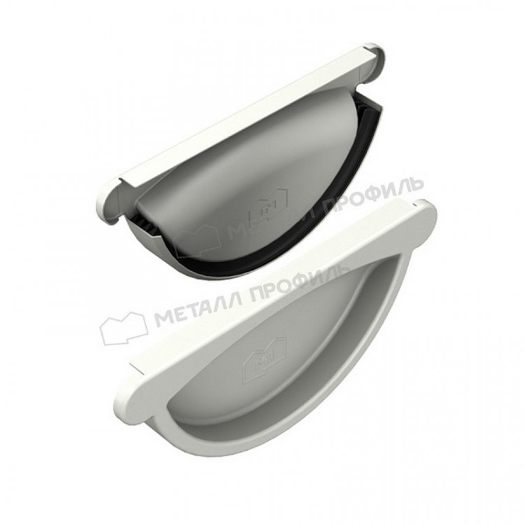 Заглушка желоба МЕТАЛЛ ПРОФИЛЬ Foramina PUR 125/100 RAL 9010, белый