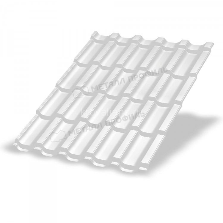 Металлочерепица МеталлПрофиль Трамонтана-X NormanMP (Полиэстер-01-9003-0.5) /1 кв.м/