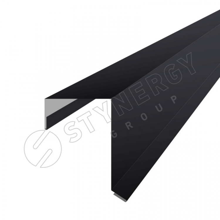 Планка торцевая кровельная 2000 Фальц Stynergy (CORUNDUM50Matt-RAL9005-0.5)