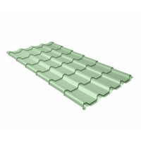 Металлочерепица Grand Line (Гранд Лайн) камея 0,45 PE RAL 6019 /1 кв.м./