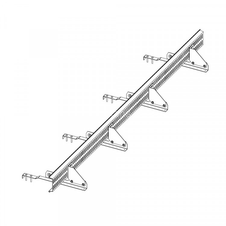 Снегозадержатель ROOFsystems PRESTIGE решетчатый, 2,5м натур. RAL 8004