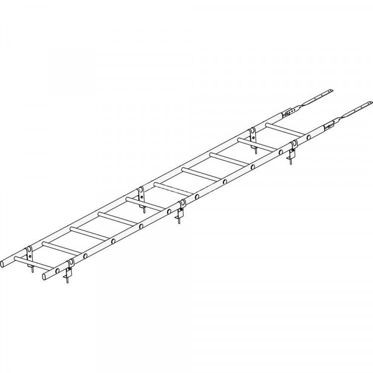 Лестница кровельная ROOFsystems PRESTIGE ZN600 3м Универ RAL 3005