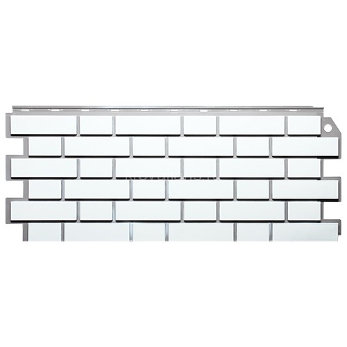FineBer Фасадная панель Кирпич облицовочный Белый 1130х463мм, 10шт/уп