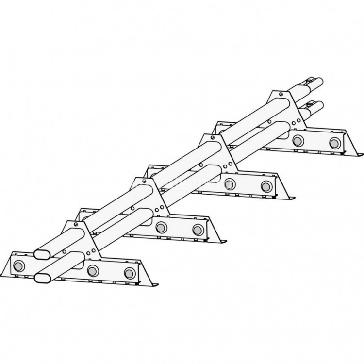 Снегозадержатель ROOFsystems PROMO ZN 40*20(овал), 3м NEXT ФАЛЬЦ 3 опоры Т-обр RAL 8017