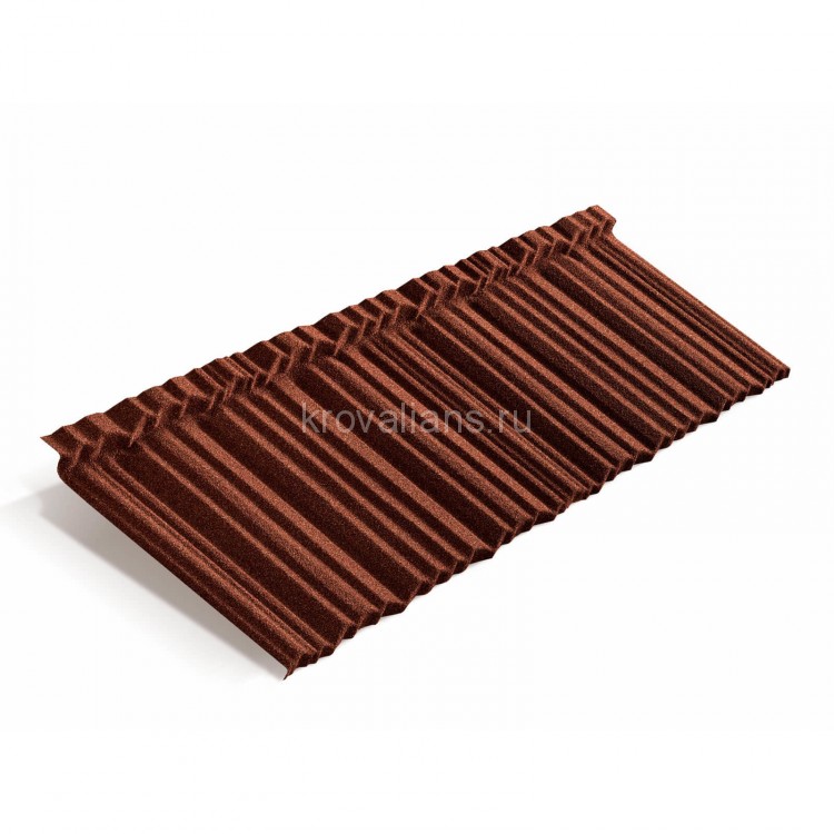 Композитная черепица Metrotile (Метротайл) MetroShake II (Кирпичный) /лист/