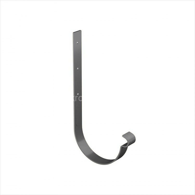 Galeco PVC 152 130/100 Кронштейн длинный Сталь Графит RAL 7021 (25шт/уп)