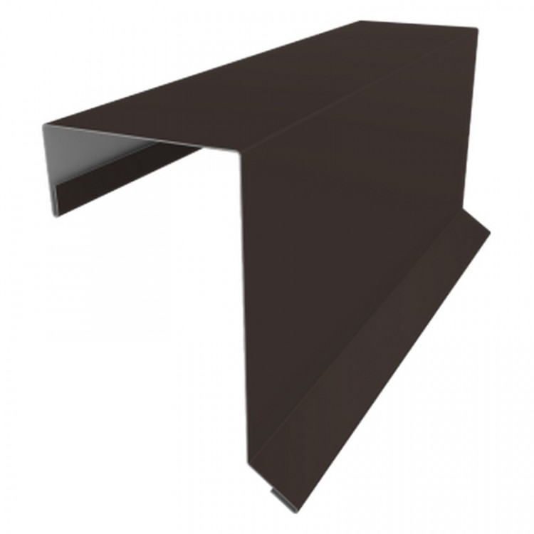 Планка торцевая кровельная фальц 65х97 0,5 Satin Matt TX RR 32 темно-коричневый (2м)