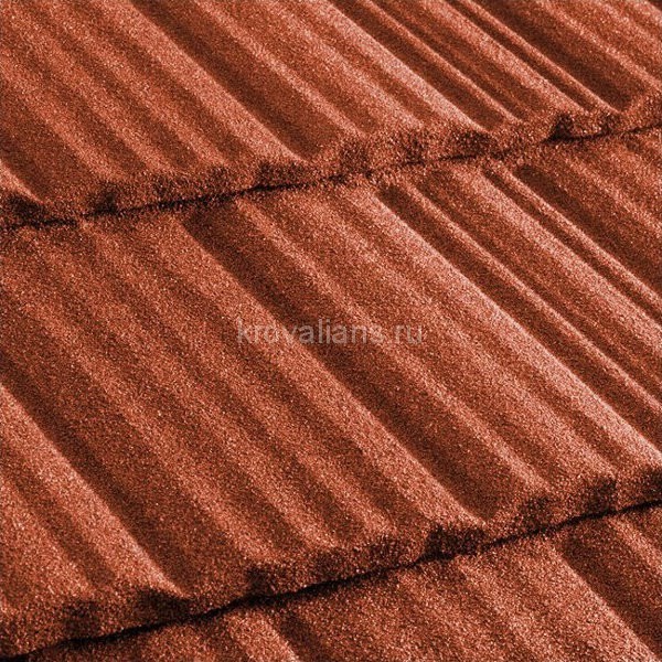 Композитная черепица Metrotile (Метротайл) MetroShake II (Коралл) /лист/