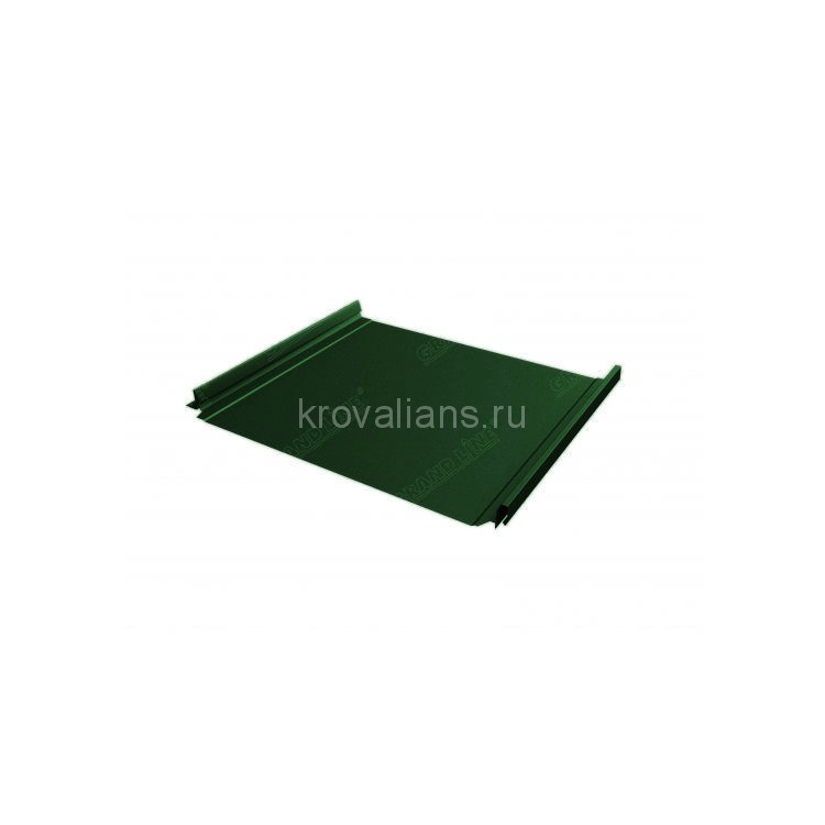 Фальцевая кровля Grand Line (Гранд Лайн) Кликфальц Pro 0,5 Velur20 (RAL 6005) 1 кв.м.