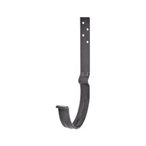 AS COMF PE 125/90 Крюк желоба длинный с компл. крепления (МУ), RAL7024 24 шт/уп