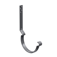 AS COMF PE 125/90 Крюк желоба длинный с компл. крепления (МУ), RAL7024 24 шт/уп