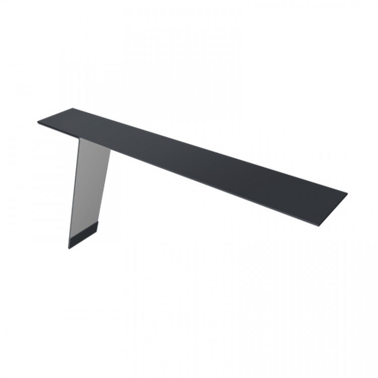 Планка карнизная фальц 130х80 0,5 Satin Matt TX RAL 7024 мокрый асфальт (2м)