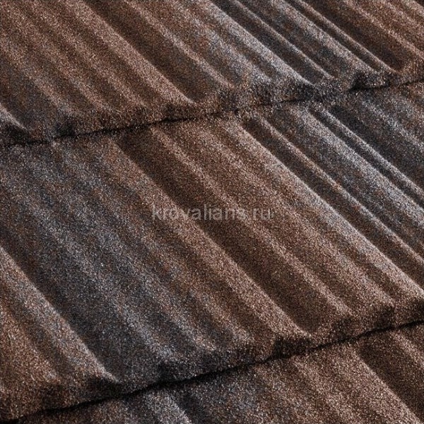 Композитная черепица Metrotile (Метротайл) MetroShake II (Кофейно-Серый) /лист/