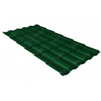 Металлочерепица кредо 0,5 Satin Мatt RAL 6005 зеленый мох