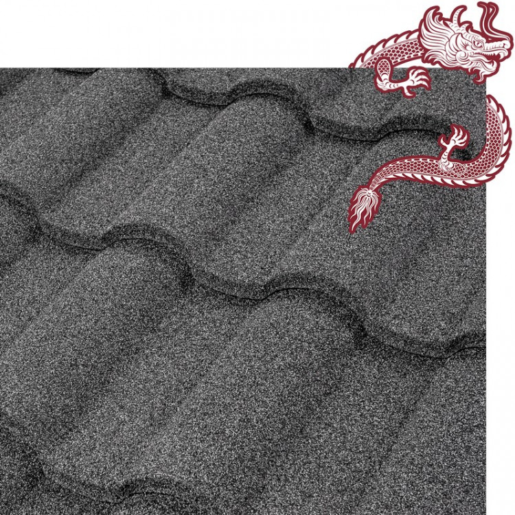 Композитная черепица LUXARD КИТАЙСКАЯ СЕРИЯ Роман панель, 430х1330 (полезная площадь 0,47 м2), цвет АЛЛАНИТ