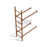 Комплект лестница фасадная Borge (нижняя секция) 1,8м, терракотовый (RAL 8004)