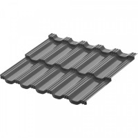 Модульная металлочерепица AquaSystem Гётеборг 1205х765 мм PE Matt Zn140 0,45мм RAL7024