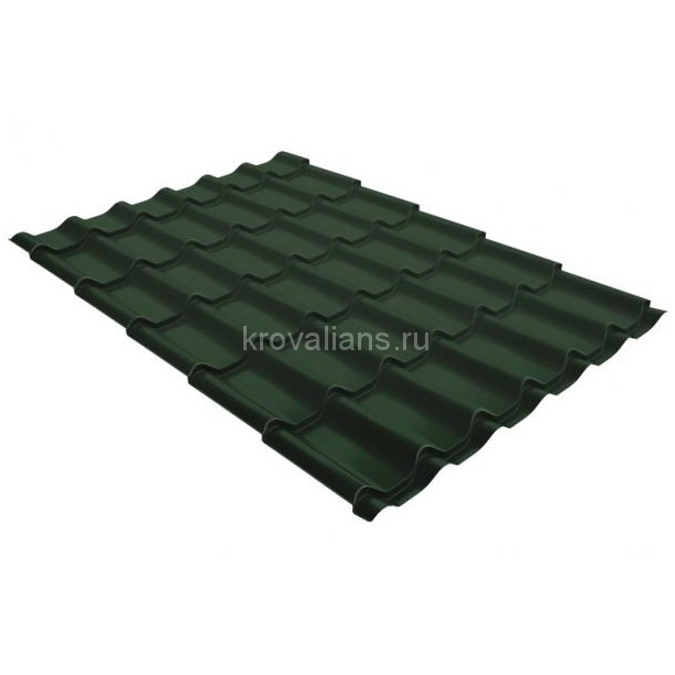 Металлочерепица Grand Line (Гранд Лайн) классик 0,5 GreenCoat Pural Matt RAL 6020 /1 кв.м./